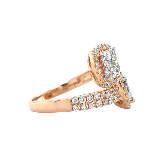Roségoldener Ring mit Diamant 18 Karat