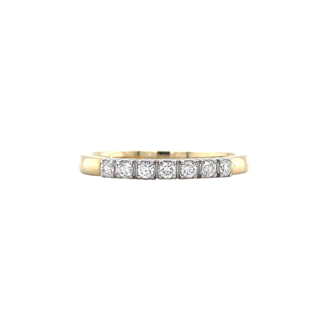 Gouden memoire ring met diamant 14 karaat* nieuw