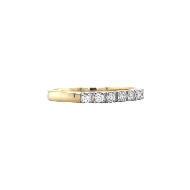 Gouden memoire ring met diamant 14 karaat* nieuw