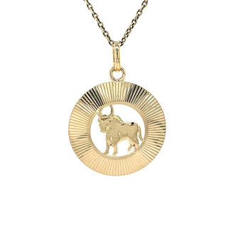 Gouden stier hanger