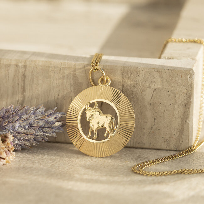 Golden bull pendant 14 karat