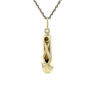 Gouden balletschoen hanger
