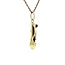 Gold ballet shoe pendant 14 karat