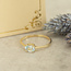 Gold solitaire ring with Topaz 14 karat*new