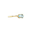 Gold solitaire ring with Topaz 14 karat*new