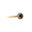 Gold entourage ring with sapphire and diamond 14 karat* new