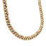 Tricolour gouden choker 42 cm 14 karaat
