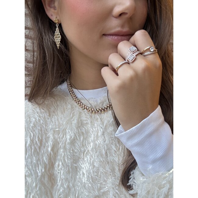 Gold stud earrings 18 karat