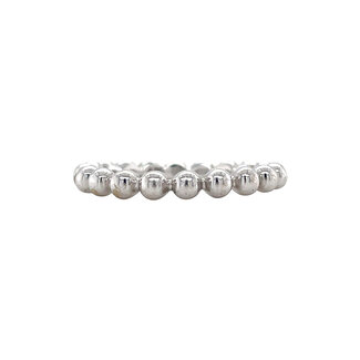 Witgouden bolletjes ring