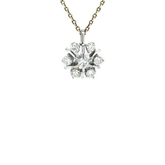White gold entourage pendant