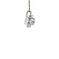 White gold entourage pendant with diamond 14 karat