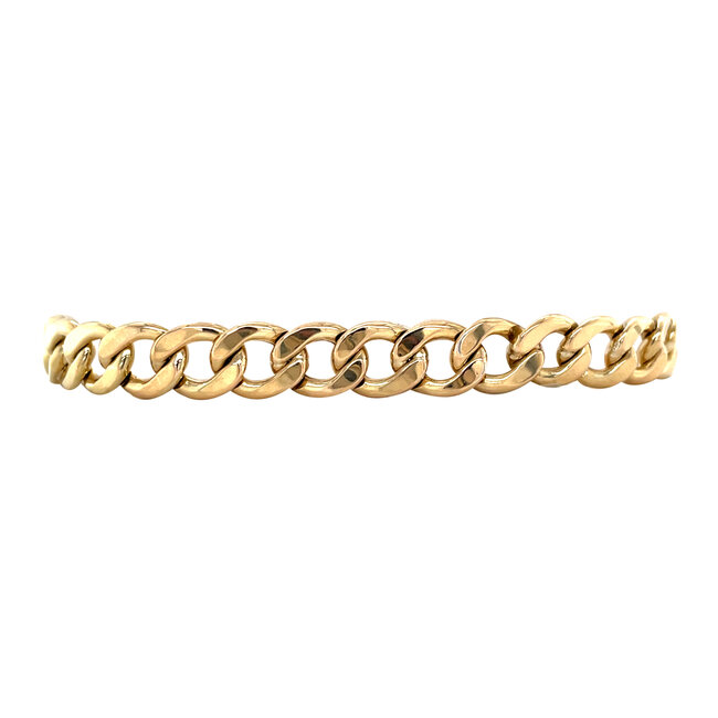 Zilgold gourmet armband 21 cm 14 krt/925