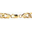 Zilgold gourmet armband 21 cm 14 krt/925