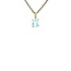 Gold solitaire pendant with aquamarine 14 karat* new