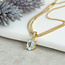 Gold solitaire pendant with aquamarine 14 karat* new