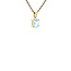 Gold solitaire pendant with aquamarine 14 karat* new