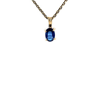 Gold sapphire pendant