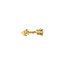 Gouden solitair oorstekers met diamant 18 karaat