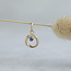 Gouden hanger met saffier 14 karaat