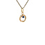 Gouden hanger met saffier 14 karaat