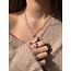 Gold pendant with sapphire 14 karat