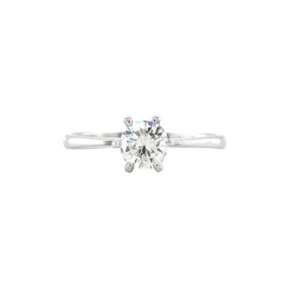 Witgouden ring diamant 0.63ct.