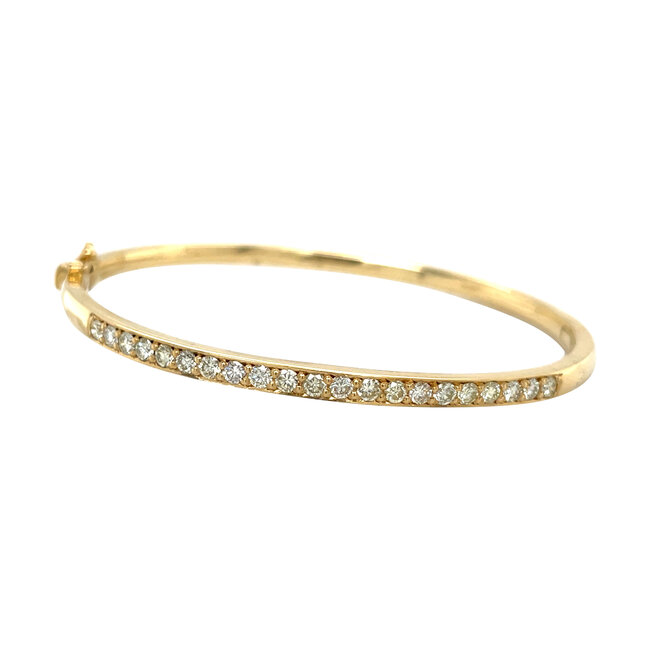 Goldener Armreif mit Diamant 18 Karat