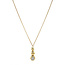 Gouden choker met diamant hanger 46 cm 14 karaat