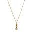 Gouden choker met diamant hanger 46 cm 14 karaat