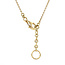Gouden choker met diamant hanger 46 cm 14 karaat