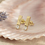 Gouden oorstekers met zirkonia 14 karaat