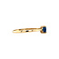 Gouden solitair ring met saffier 14 karaat* nieuw