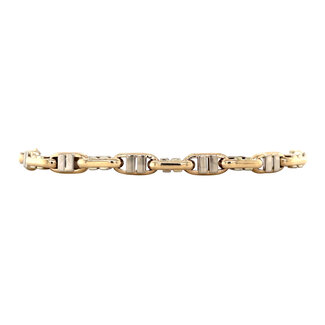 Gold bracelet bicolour