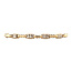 Gold bracelet bicolour 20 cm 14 karat