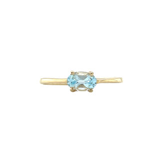 Gouden ring aquamarijn