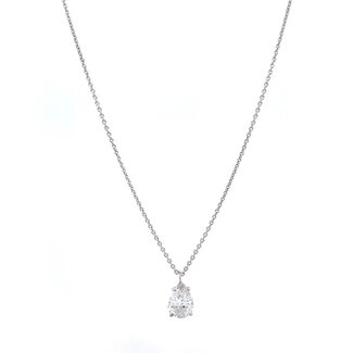 Witgouden collier met hanger