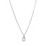 Witgouden collier met diamant hanger 14 karaat