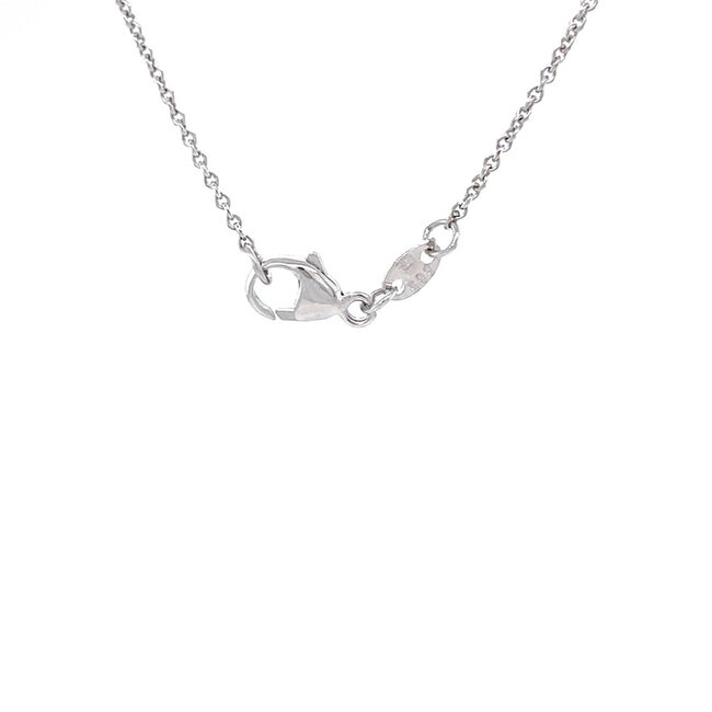 Weißgoldenes Collier mit Diamantanhänger 14 Karat