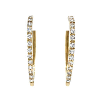 Gold heart earrings