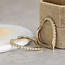Gold heart earrings with zirconia 14 karat