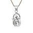 Weißgoldener Anhänger mit Diamant 14 Karat