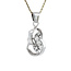 White gold pendant with diamond 14 karat