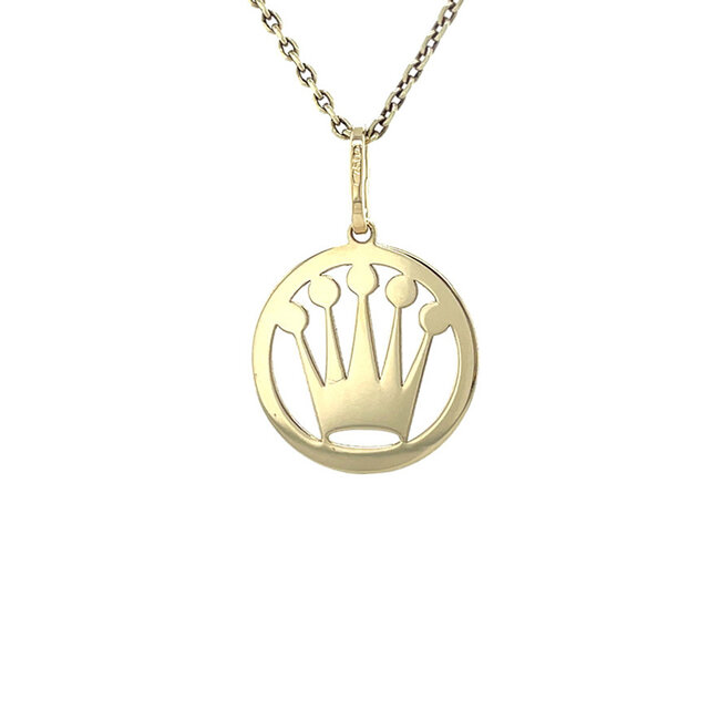 Gouden kroon hanger 18 karaat
