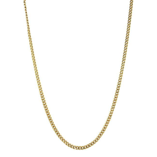 Gouden lengtecollier gourmet 44 cm 14 karaat