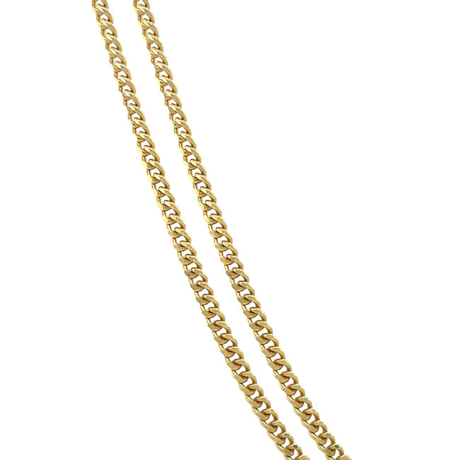 Gold length necklace gourmet 44 cm 14 karat