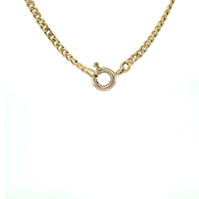 Gold length necklace gourmet 44 cm 14 karat