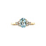 Gouden ring met aquamarijn en diamant 14 karaat* nieuw