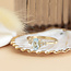Gouden ring met aquamarijn en diamant 14 karaat* nieuw