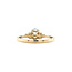 Gouden ring met aquamarijn en diamant 14 karaat* nieuw