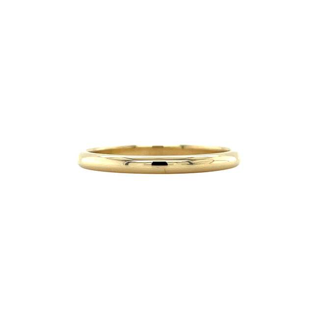 Gold smooth (stacking)ring 14 karat